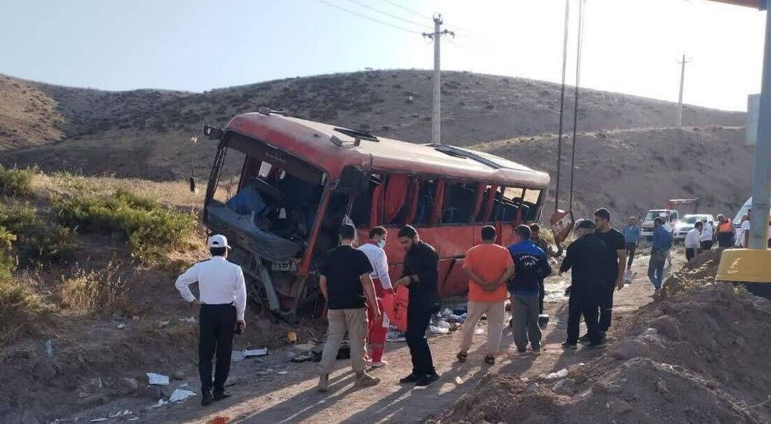 جزییات حادثه تصادف اتوبوس زائران اربعین حسینی دانشجویان گیلانی