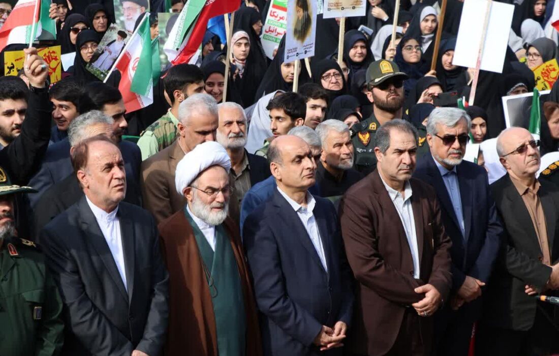 راهپیمایی یوم‌الله ۱۳ آبان در رشت برگزار شد