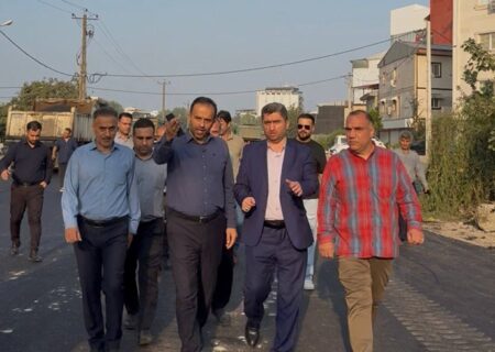 آغاز آسفالت مسیر میدان نبوت به درفک و گلزاران رشت